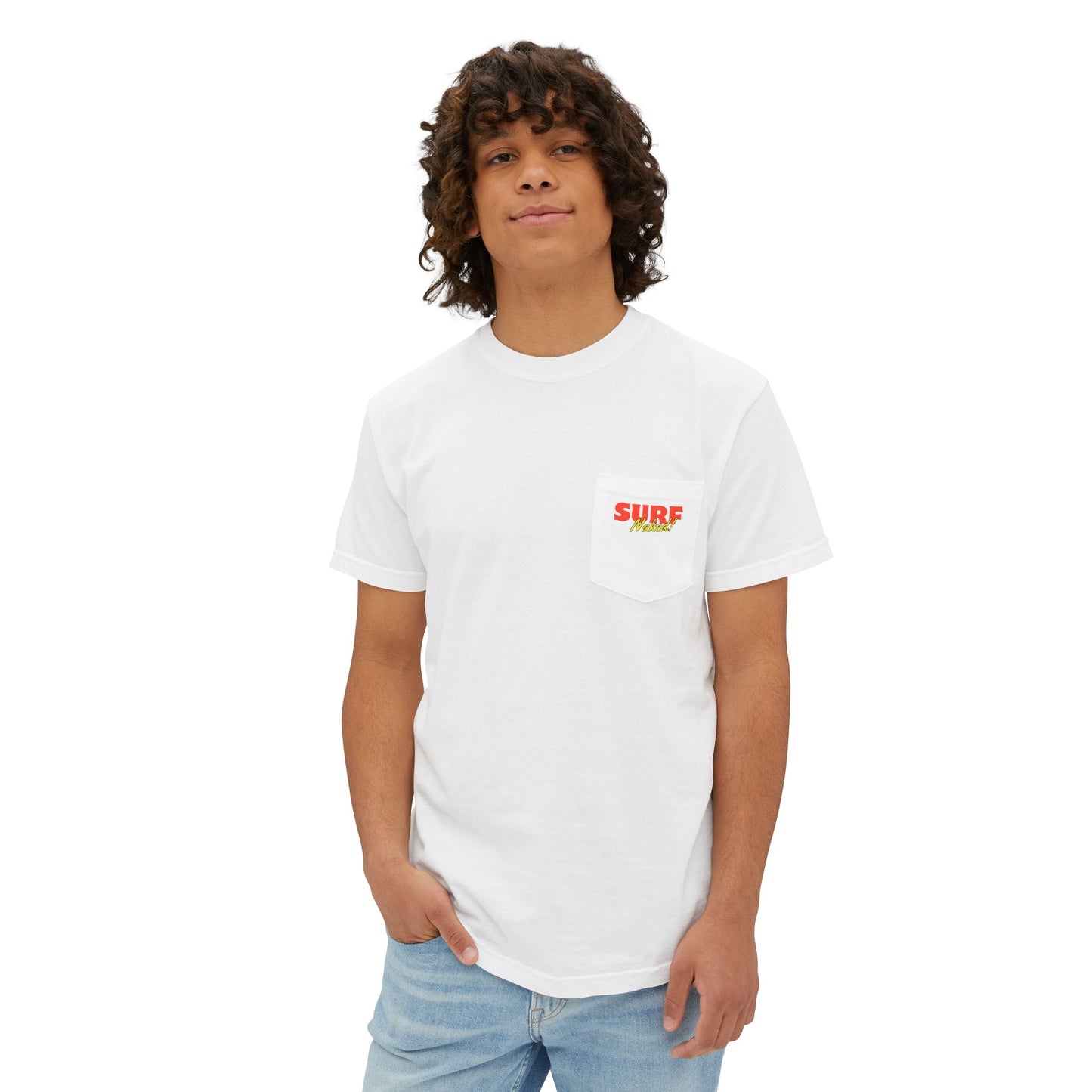 Surf's Up Pocket Tee White