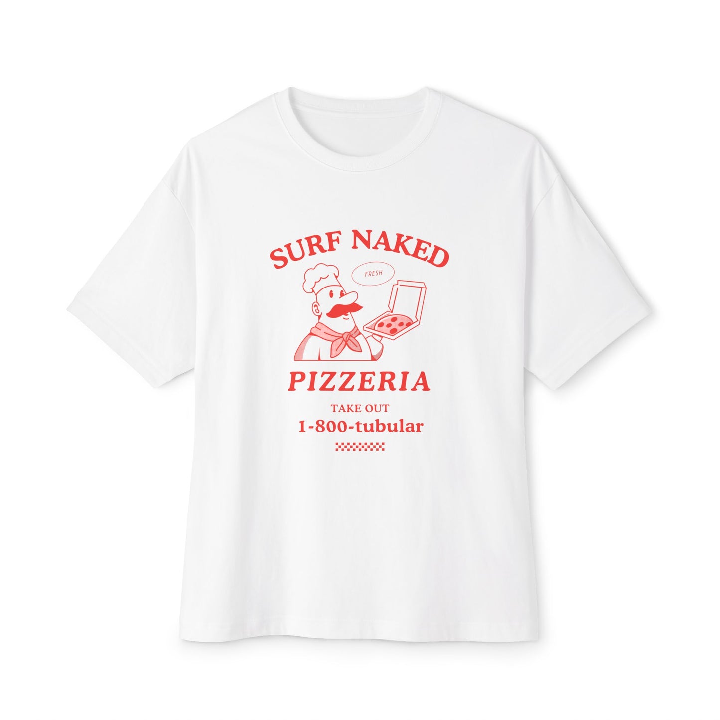 Pizzaria Oversized Boxy Tee White